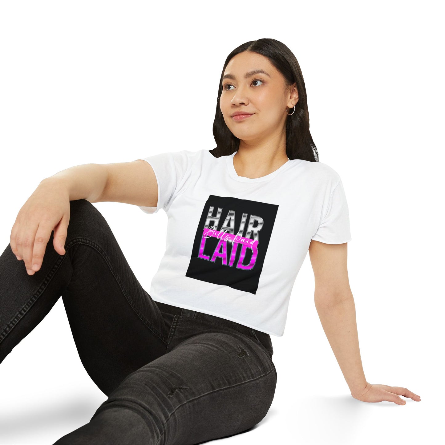 Hair Laid Game Strong Cropped Tee