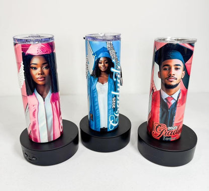 Cap. Gown. Sparkle. Tumbler