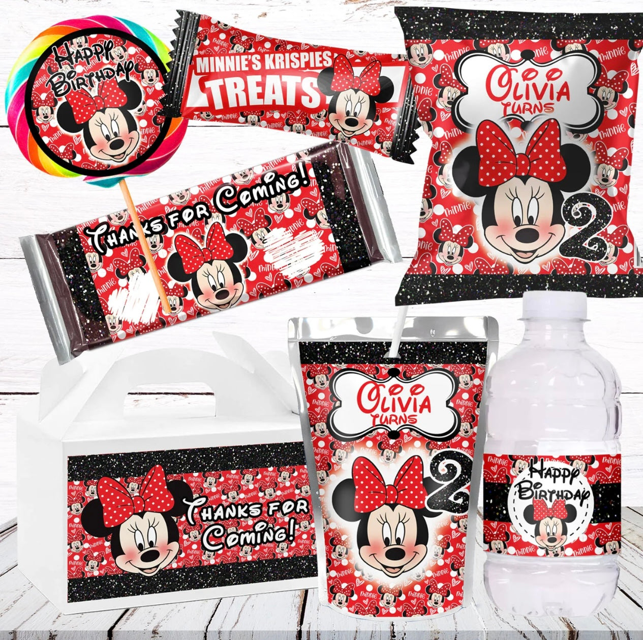 Polka Dot & Bows Party Box Treats