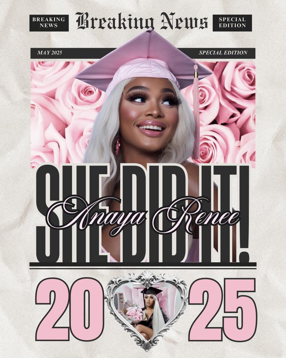 Slay The Stage Glam Grad Poster