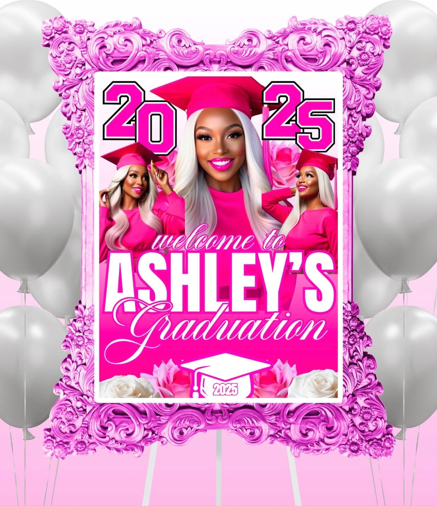 Custom. Girly. Glam. Ready to SLAY Poster