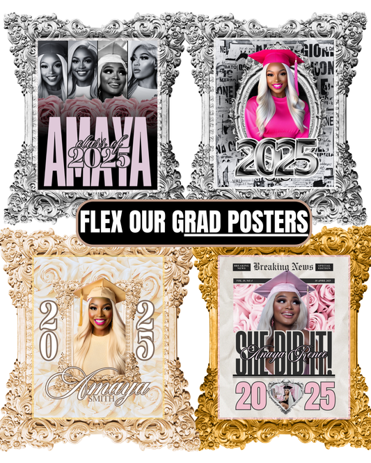 Slay The Stage Glam Grad Poster