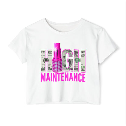 Too Hight Maintenance To Budget Cropped Tee
