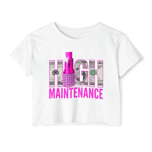 Too Hight Maintenance To Budget Cropped Tee