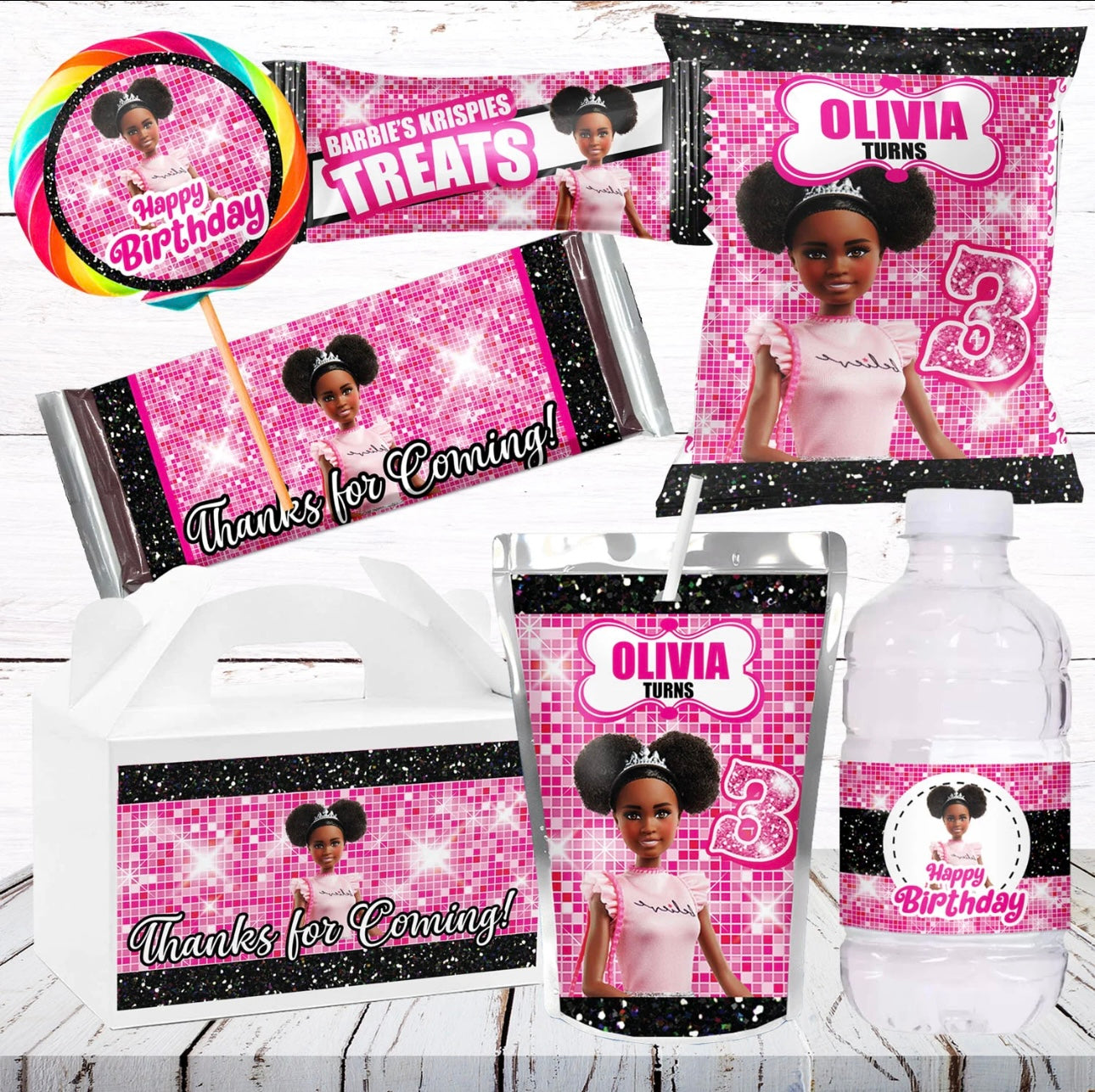 Barbie Inspired Pink Luxe Party Box Treats