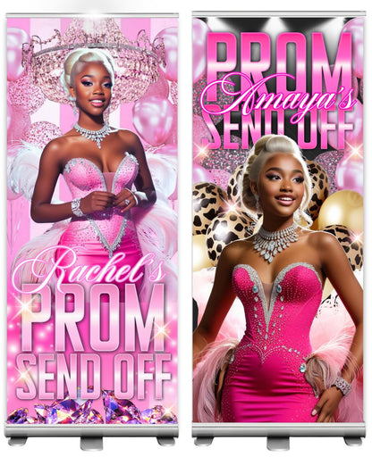 Glitz & Glammed Pink Prom Banner