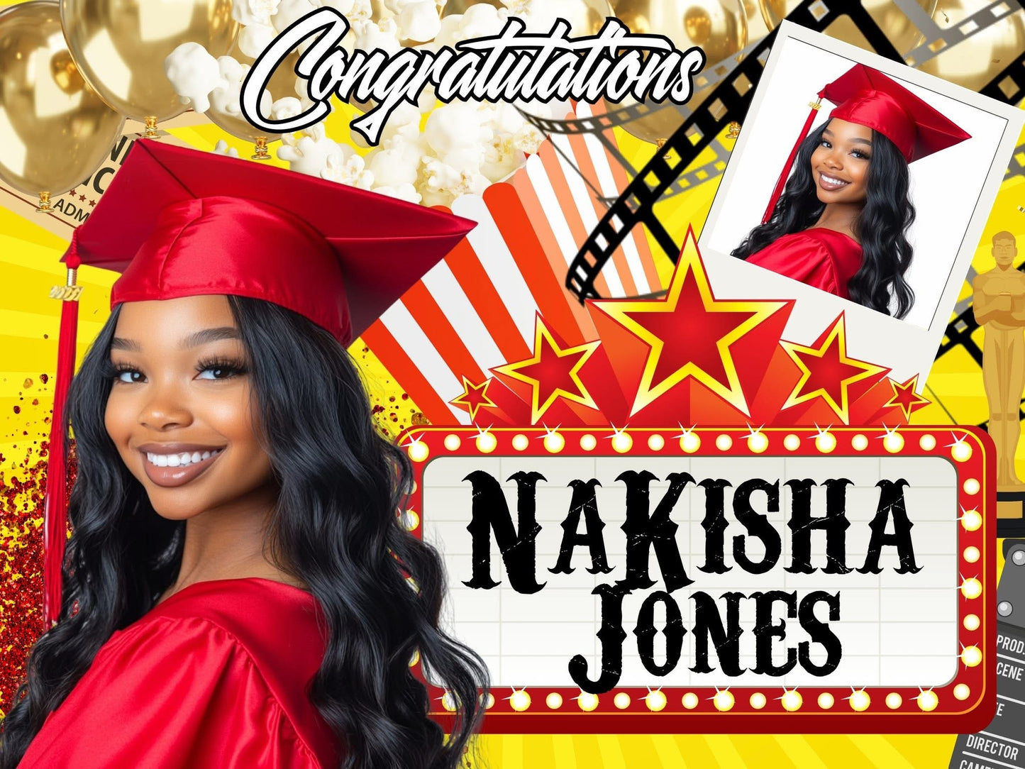 Big Grad Energy Grad Curb Sign