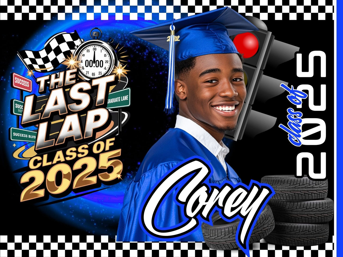 Big Grad Energy Grad Curb Sign