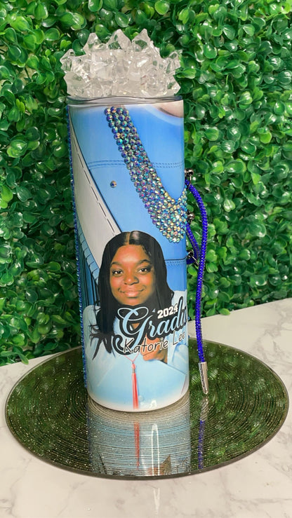 Cap. Gown. Sparkle. Tumbler