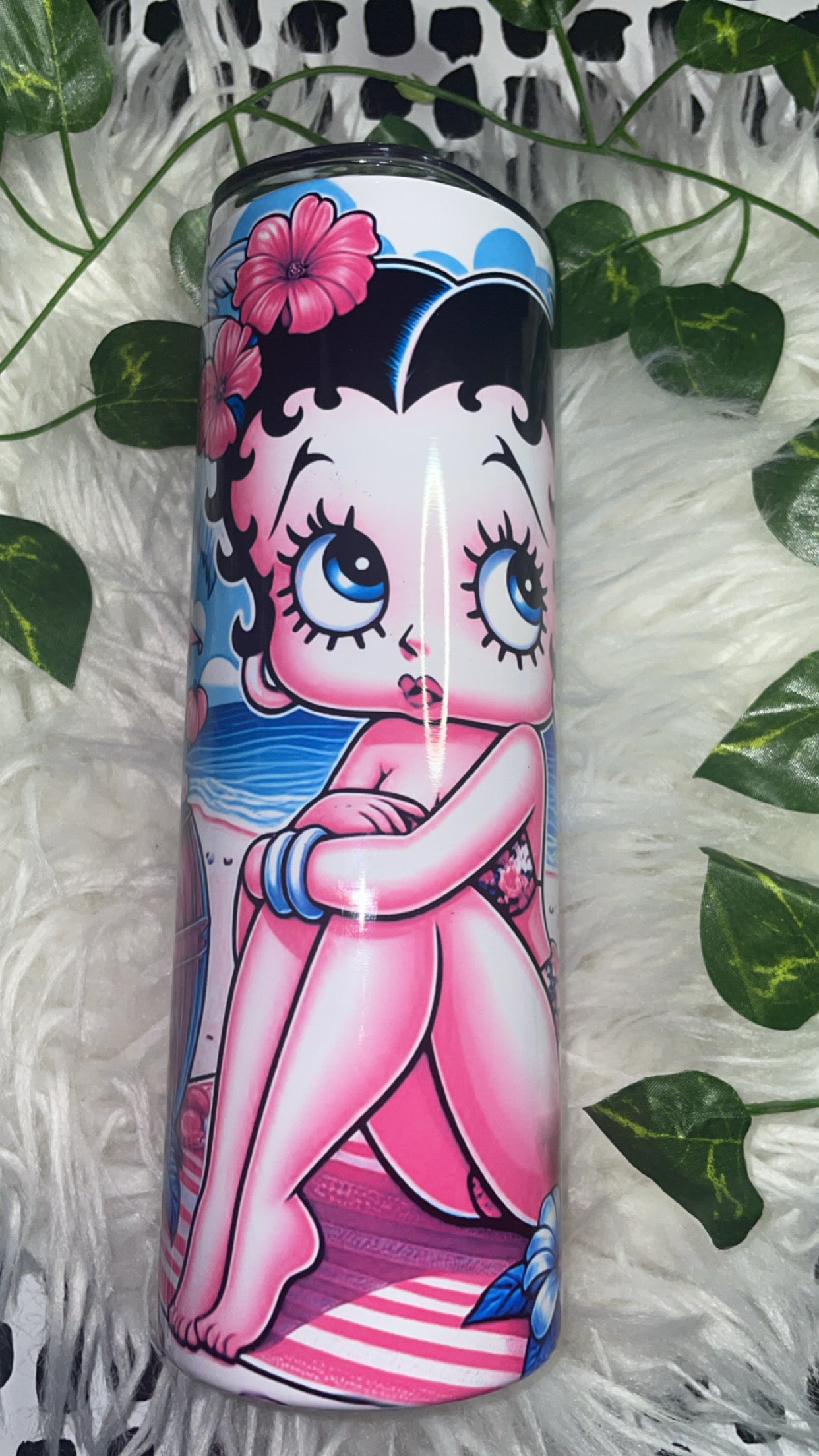 Tropical Blues Girlie Boops Tumbler