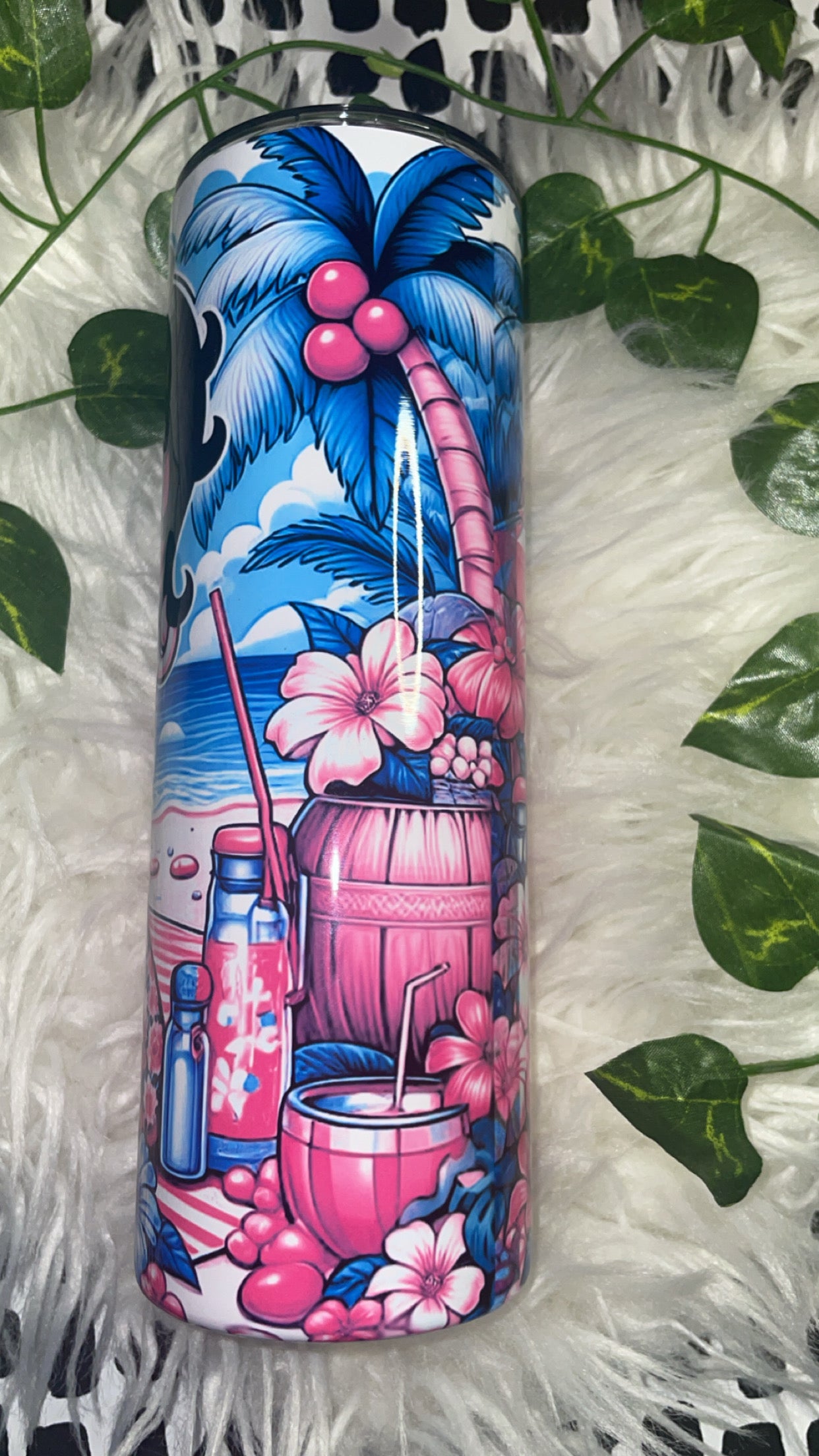 Tropical Blues Girlie Boops Tumbler