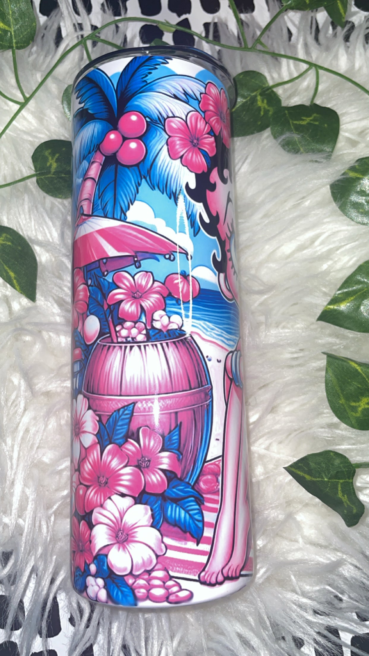 Tropical Blues Girlie Boops Tumbler