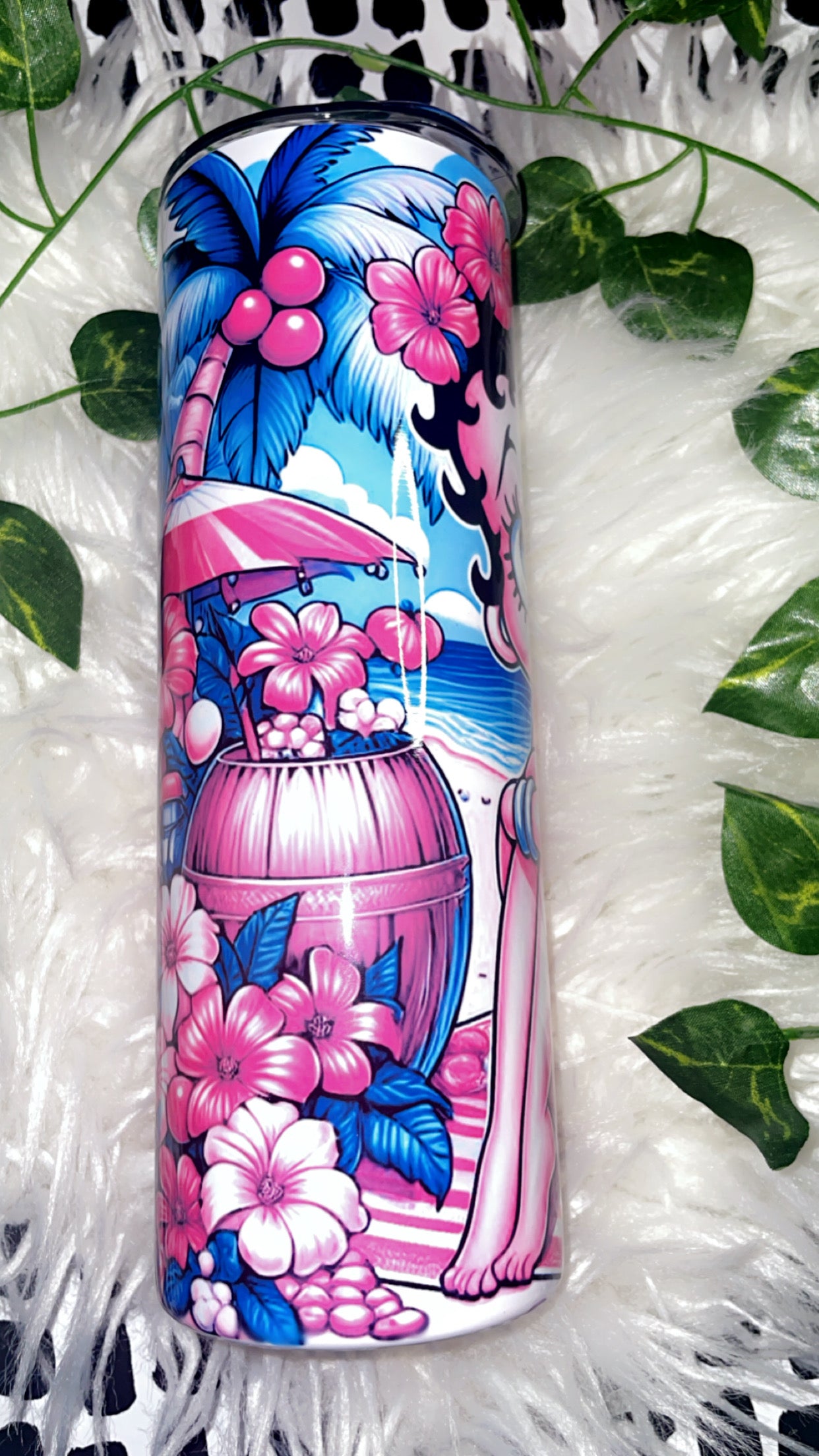 Tropical Blues Girlie Boops Tumbler