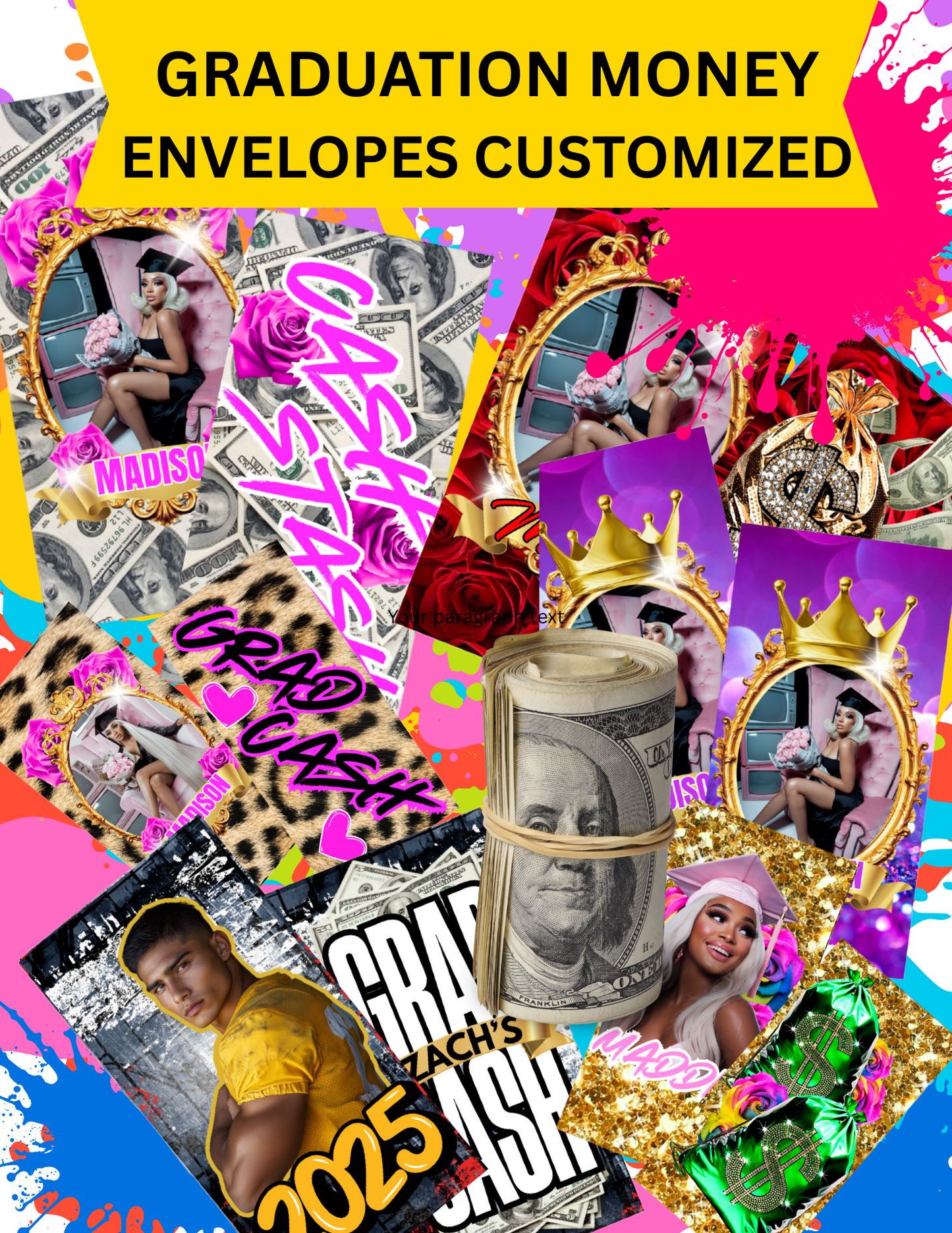 Run Me My Diploma & My Dollars Money Envelope