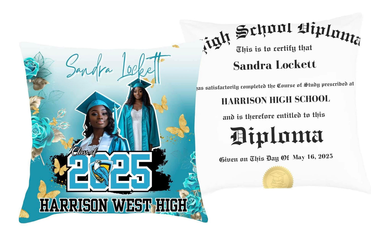 The Senior Drip 💧 Grad Pillow