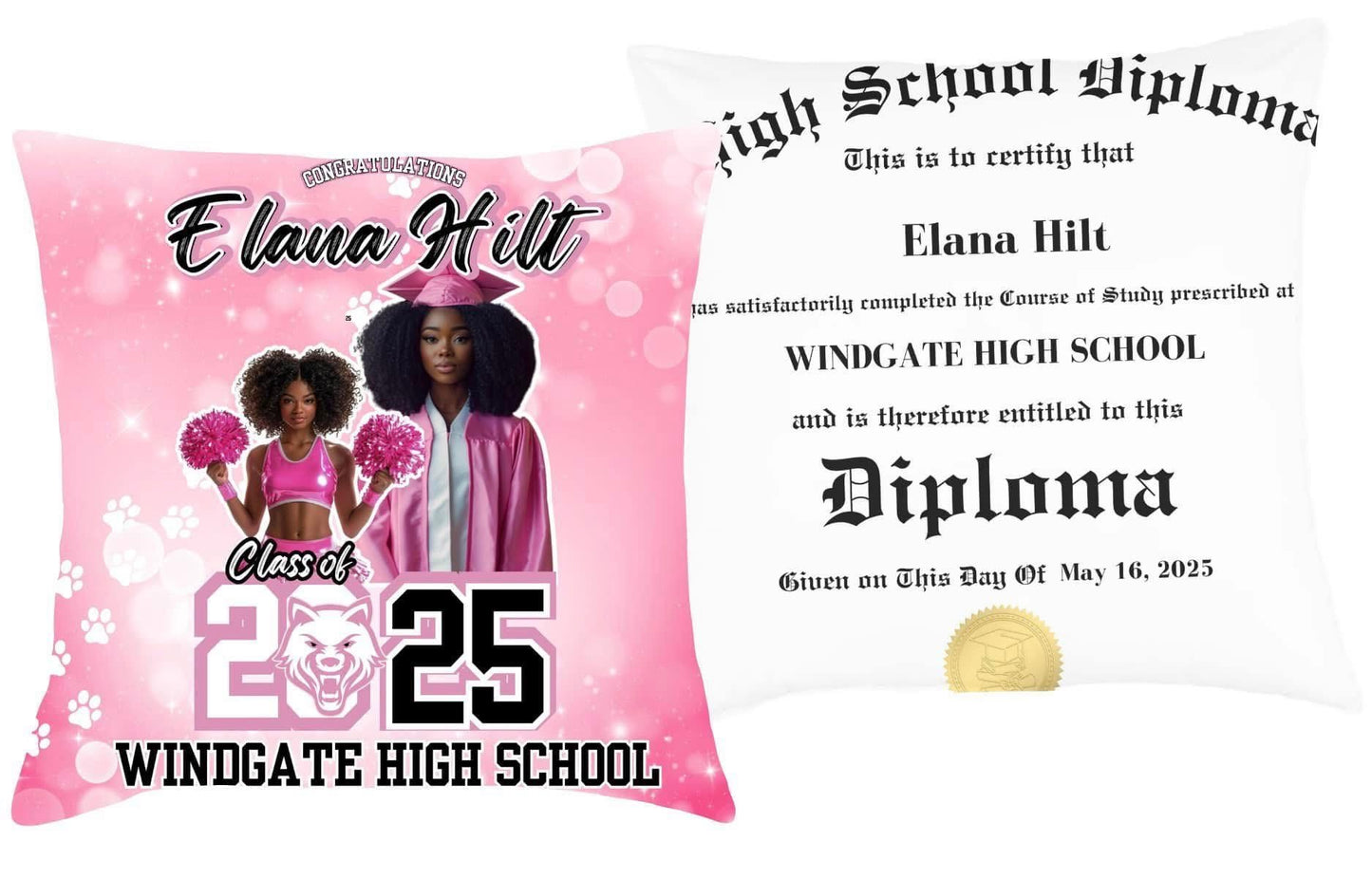 The Senior Drip 💧 Grad Pillow