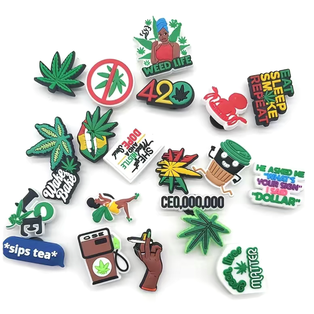 Stoners Cloud Nine Green Collection 4 piezas Amuletos para zapatos