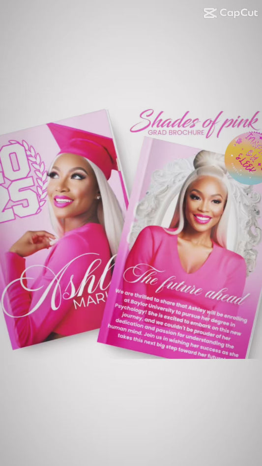 Shades of Pink Graduation Brochure Description