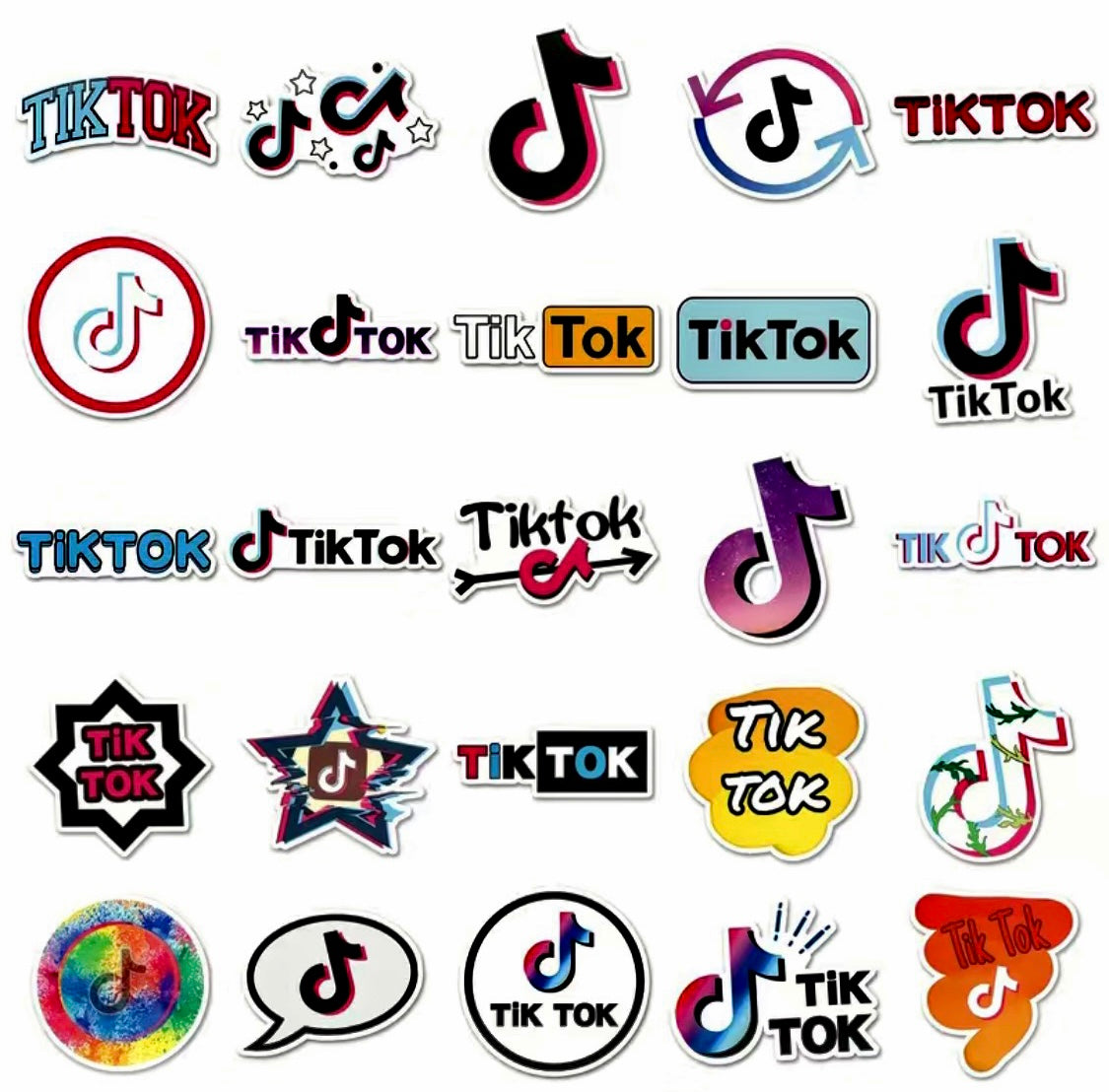 TikTok 5 pcs Stickers