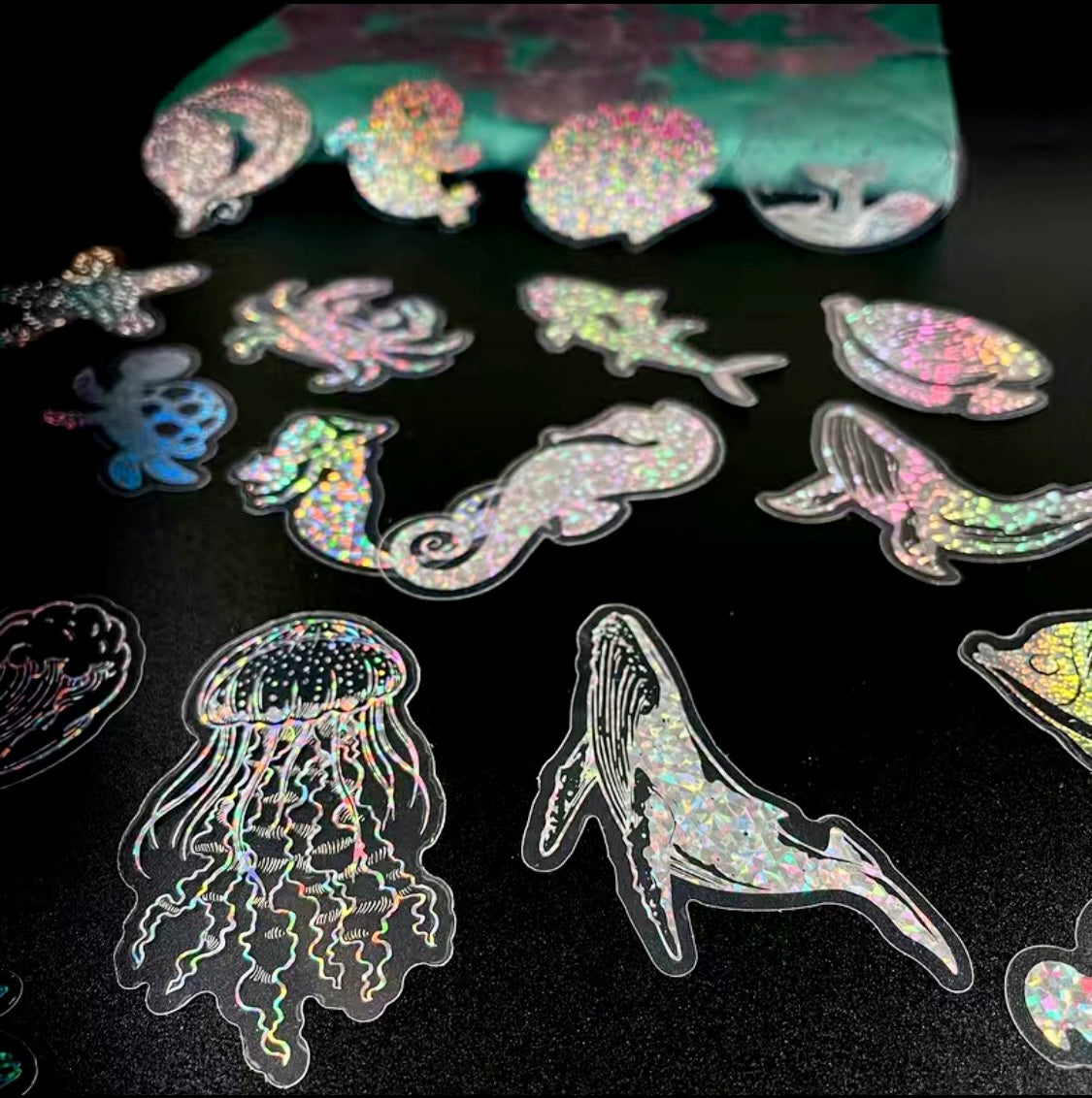 Under The Sea Holographic Stickers 5pcs