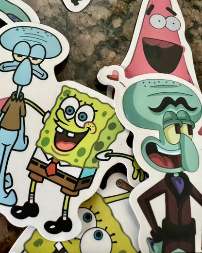 Icon Cartoon Square Pants 5 pcs Stickers