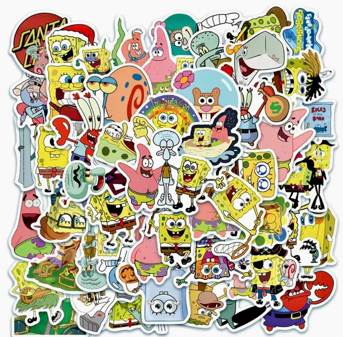 Icon Cartoon Square Pants 5 pcs Stickers