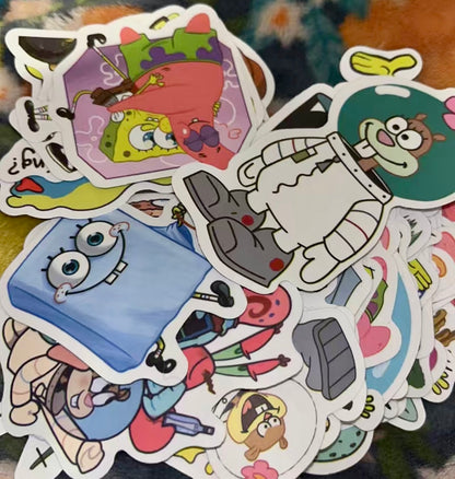 Icon Cartoon Square Pants 5 pcs Stickers