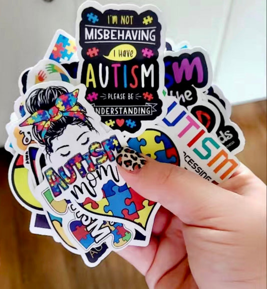 Pegatinas de concienciación sobre el autismo 5 piezas