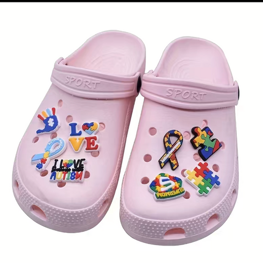 Autism Awareness  4pcs Shoe Charms